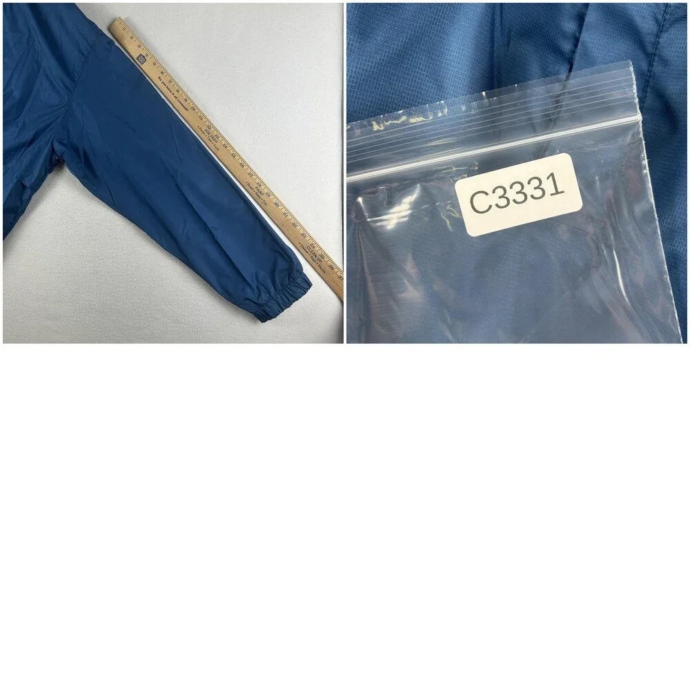 North End Jacket Mens Large Blue 1/4 Zip Pullover Windbreaker Golf Twin Hills